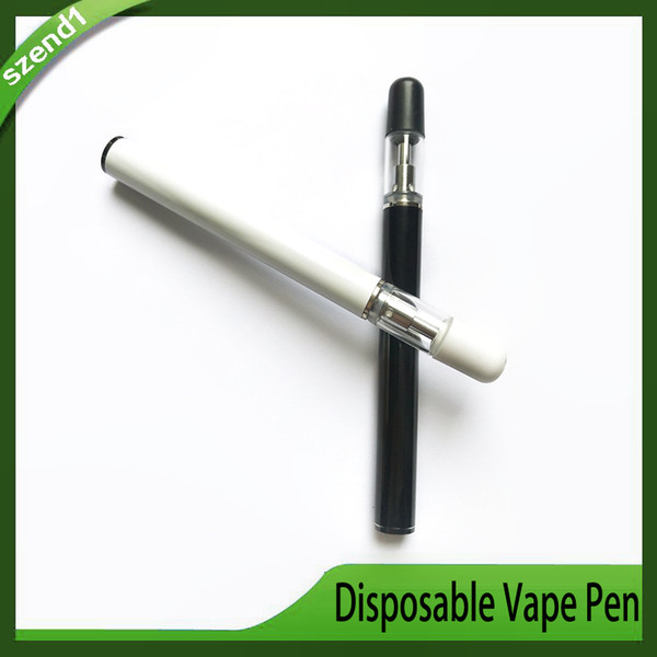 Newest disposable vape pens e cigs bud vaporizer 0.5ml empty oil vape pen ceramic coil glass 510 cartridges with ceramic mouthpiece