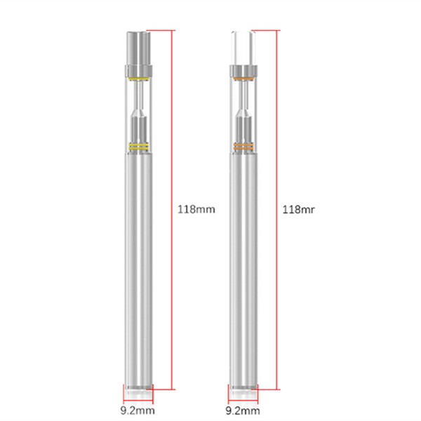 Bud D1s Disposable E Cigarettes Vape Pen 0.5ml 1.2mm 1.6mm Oil Hole 310mAh Disposable Vape Cartridges with Micro USB Bottom