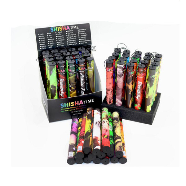 High Quality E ShiSha Hookah Pen Disposable Electronic cigarettes Cig Stick Shisha Time 500 Puffs Colorful 35 Flavors Free DHL