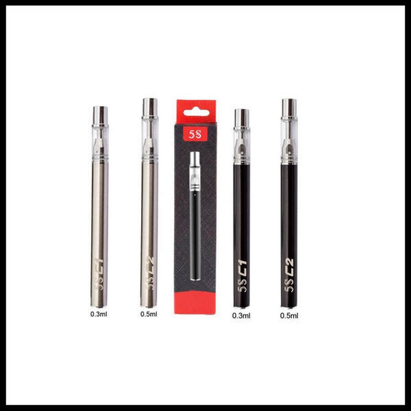 Disposable Vape Pen C1C2 Vapor Kit 0.3ml 0.5ml Ceramic Coil 320mAh Battery With Glass Tank Cartridge Thick Oil Fast Delivery