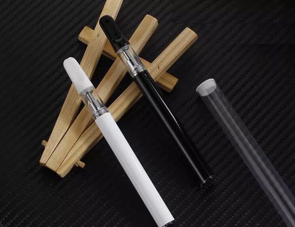 recharge Disposable Empty Vape Pens E cigarettes 0.5ml empty oil Vaporizer pen ceramic coil glass cartridges with ceramic mouthpiece