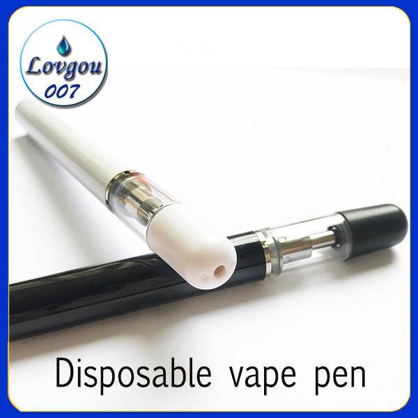 disposable vape pen e cigs bud vaporizer 0.5ml empty oil vape pen ceramic coil glass 510 cartridges with ceramic mouthpiece