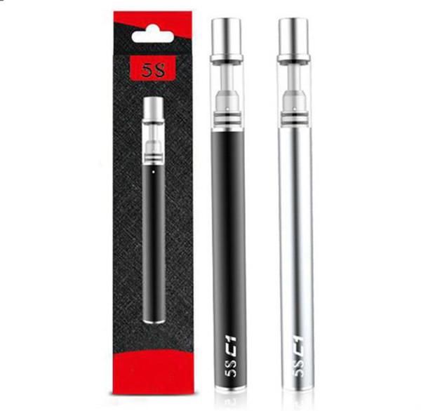 100% Original Mjtech 5S Starter kits Disposable electronic cigarette Vape Pen C1 C2 Thick Oil 320mAh Battery Ceramic Coil Cartridge