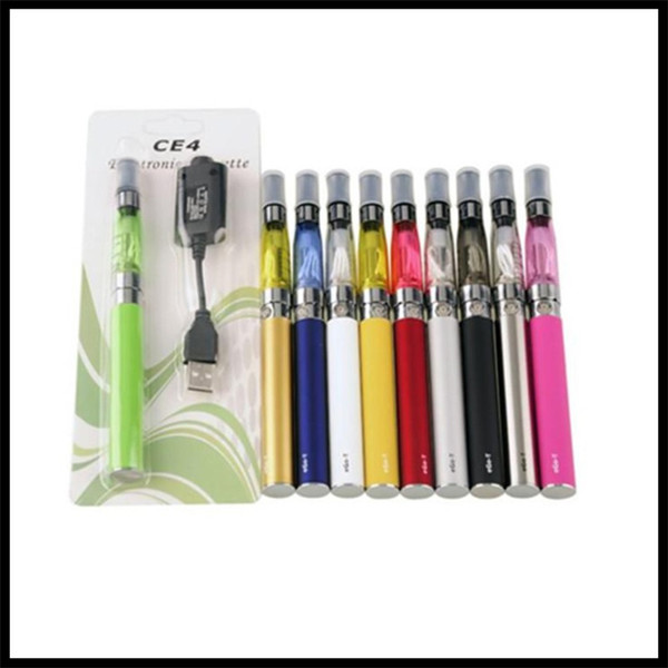 eGo CE4 Blister Kit 1.6ml CE4 Atomizer Matched eGo T Battery With USB 650mah 900mah 1100mah for 510 Thread Cartridges