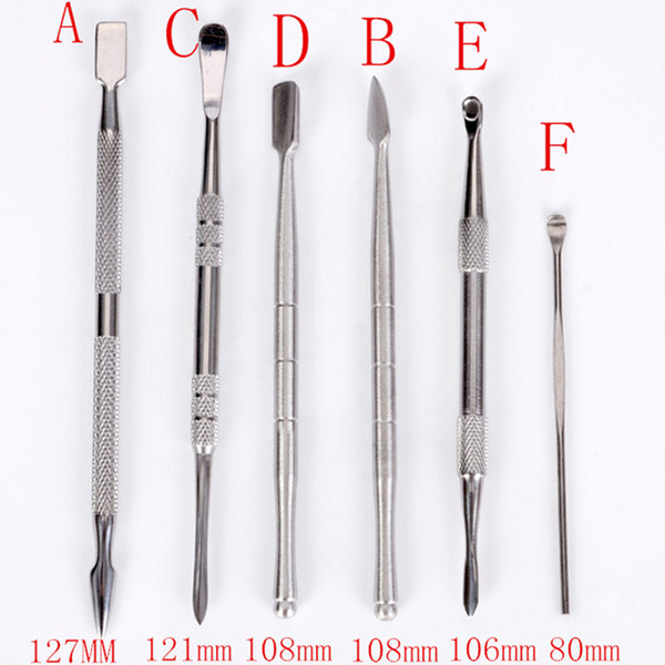 80-127mm DAB Tool Stainless Steel Wax Dabber Dabbing Tools 1270mm metal wax vaporizer titanium nail for dry herb atomizer vape pen