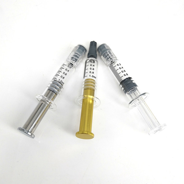 1ML Luer Lock Glass Syringe With Measurement Mark Tip For Oil Cartridge Glass Tank Clear Color Glass Syringe With Metal Plunger