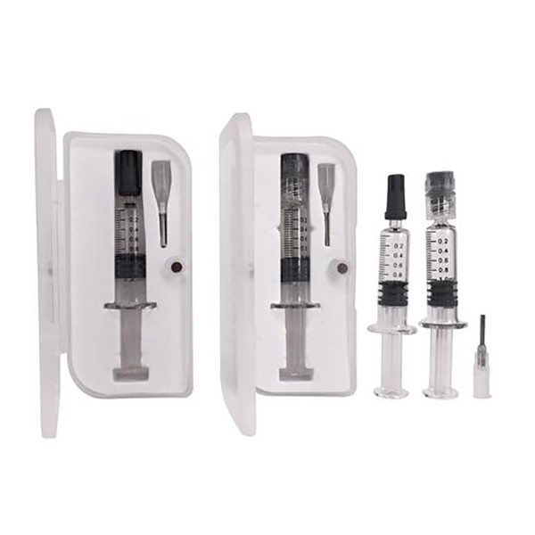 Retail Box Packaging Injection Oil Filler 1.0ml Glass Syringe for AC1003 Vape Atomizer TH205 TH210 Tank Ceramic Disposable Vaporizer