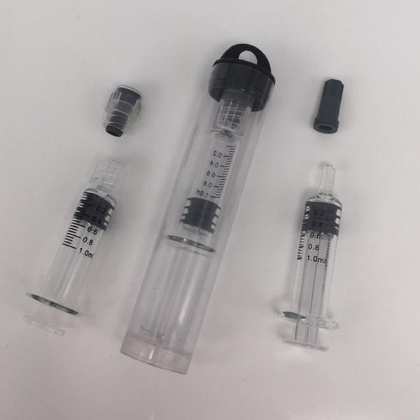 Luer Lock Luer Head 1cc 1ml Glass Syringes 1cc Injector with Graduation Mark for Vaporizer Cart Thick Oil Tool Free Shipping