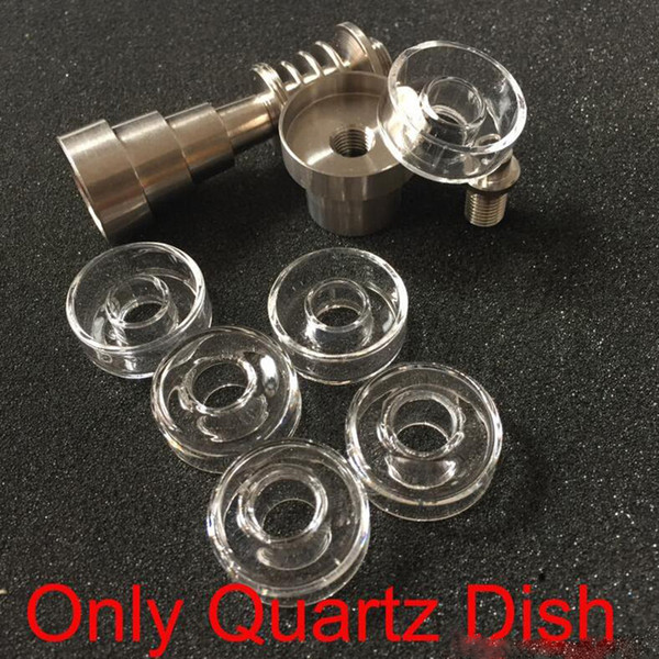 Ecig Accessories Replacement OD 22mm 25mm Quartz Dish Bowls Titanium Nail Coil Puffco Peak For Mini Glass Bongs