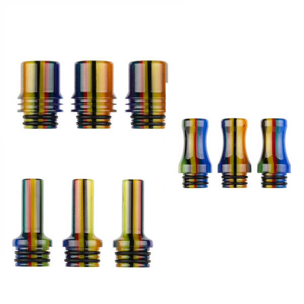 VapeSoon Newest Arrival 510 Resin Drip Tip Rainbow Color MTL Style