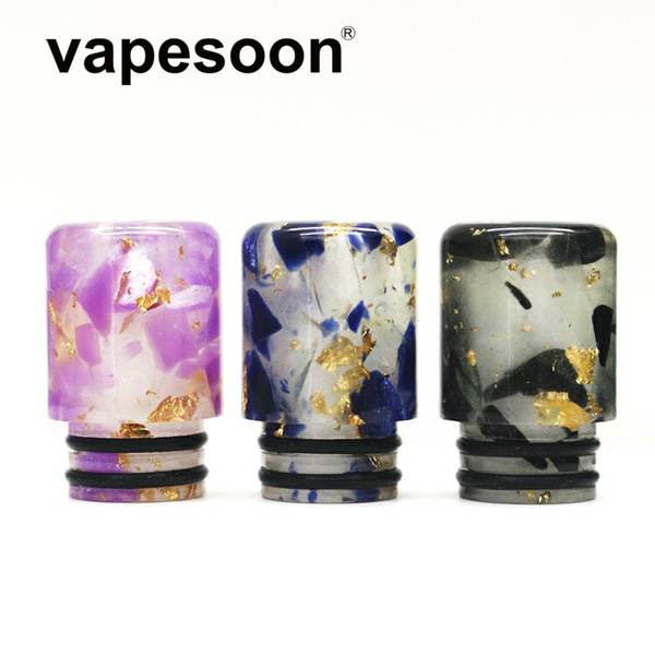 VapeSoon Newest Resin Drip Tip 510 Noctilucence Drip Tip For Trinity Alpha Drip Tip Acrylic Package Fast Shipping