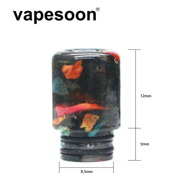 VapeSoon Newest Trinity Alpha Drip Tip Stable Wood Material 510 Drip Tip Thread Acrylic Package