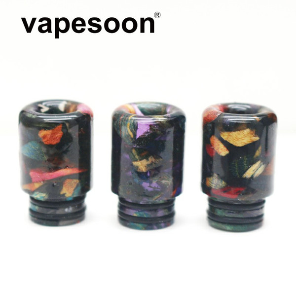 VapeSoon Newest Trinity Alpha Drip Tip Stable Wood Material 510 Thread Acrylic Package DHL Free