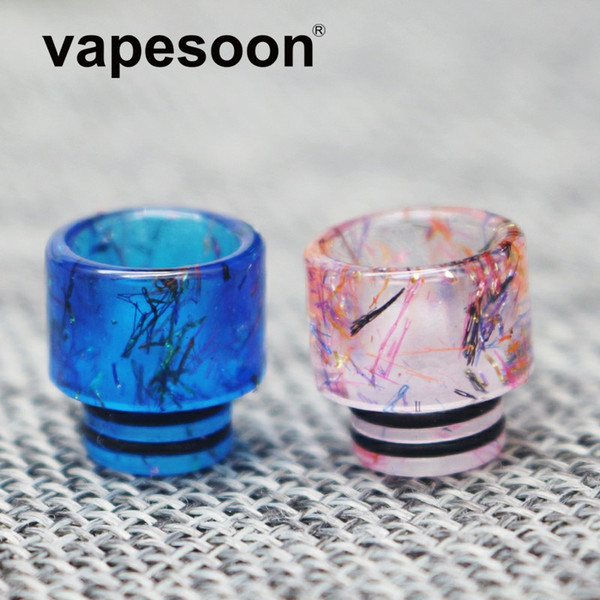 VapeSoon Newest 510 Resin Drip Tip Ribbon Style Vape Drip Tip For TFV8 BABY Falcon Atomizer ect DHL Free
