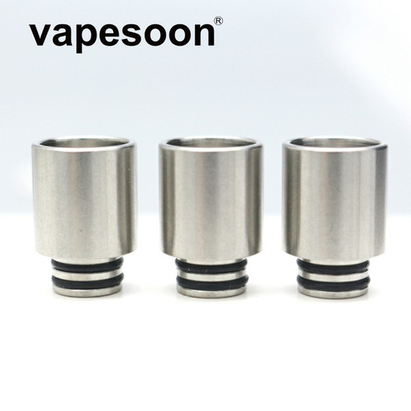 VapeSoon Wholesale 510 Stainless Steel Drip Tip For MELO 3 MINI TFV8 BABY Falcon SS Drip Tip etc Fast Shipping DT176