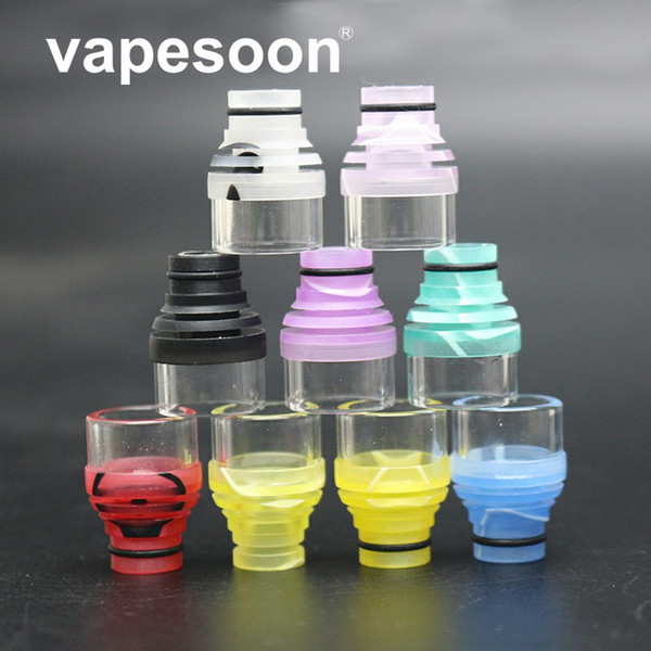 VapeSoon 510 Acrylic Glass Drip Tip For TFV8 BABY MELO 3 MINI NRG MINI Falcon Tank etc fast shipping