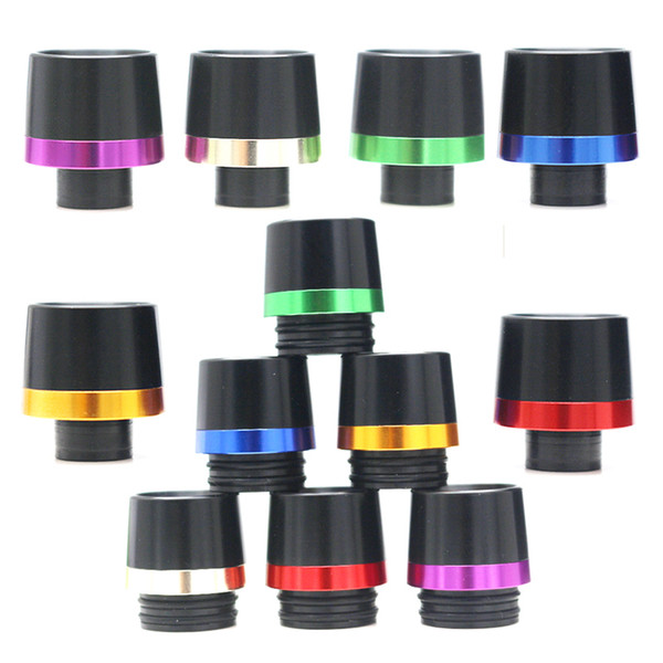 VapeSoon 810 510 POM Aluminum Rainbow Drip Tip Suit For TFV12 Prince Uwell Valyrian TFV8 Falcon IJUST 3 etc DHL Free Shipping