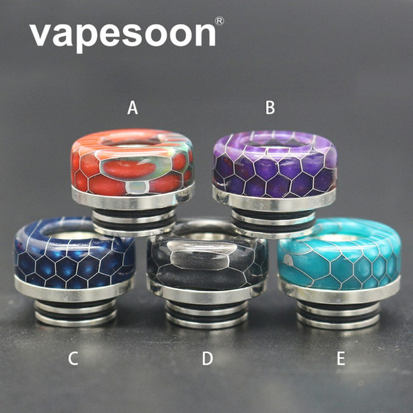 Wholesale VapeSoon 810 Stainless Steel + Resin Hybrid Material Drip Tip Fast Shipping