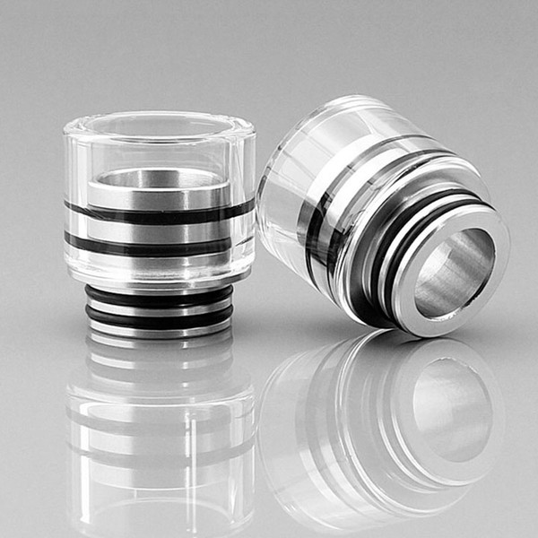 VapeSoon 810 SS Glass Drip Tip For TFV8 TFV12 Prince Falcon King TANK Acrylic Package DHL Free