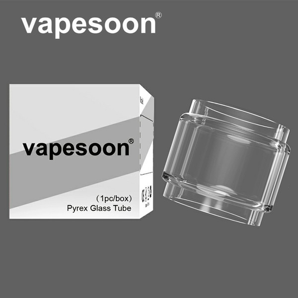 Authentic VapeSoon Fat Bubble Glass Tube For Advken DarkMesh Subohm Tank OWL Tank MANTA MTL CP TF RTA etc DHL Free