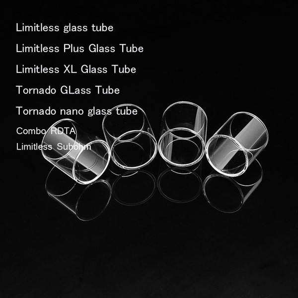 Replacement Glass Tube For IJOY Limitless Plus XL Tornado 5ml Tornado nano Limitless XL Combo RDTA Limitless Sub ohm glass tube