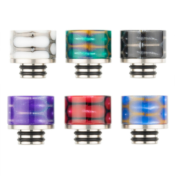 VapeSoon Newest Arrival 510 SS Resin Drip Tip Snake Style Suit For Falcon TFV12 Baby Prince TANK etc DHL Free