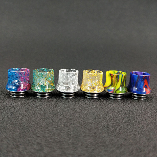 810 Drip Tip Epoxy Resin + Stainless Steel Wide Bore Mouthpiece Drip Tips For TFV8 TFV12 Kennedy Goon RDA Atomizer