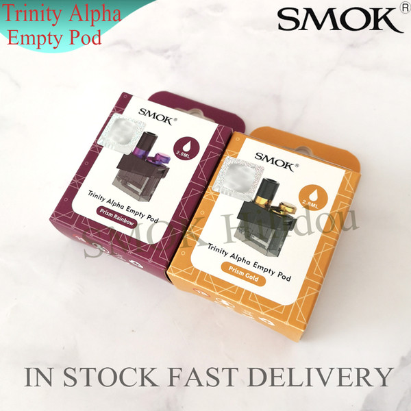 100% Authentic Smok Trinity Alpha Replacement Empty Pod Atomizer 2.8ml cartridge Fit With Nord MTL & Nord mesh coils For Trinity Alpha Kit