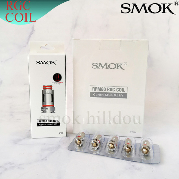 100% Authentic Smok RGC Coil 0.17ohm RGC Conical Mesh Coil 40W-80W Kanthal fit RGC POD RPM80 POD for RPM40 Kit & RPM80 Pro Kit RPM Coil