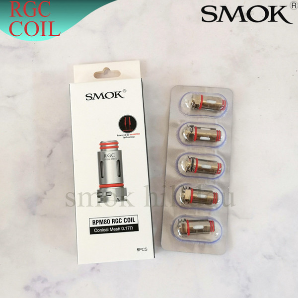 100% Original Smok RGC Coil 0.17ohm RGC Conical Mesh Coil 40W-80W Kanthal fit RGC POD RPM80 POD for RPM40 Kit & RPM80 Pro Kit RPM Coil