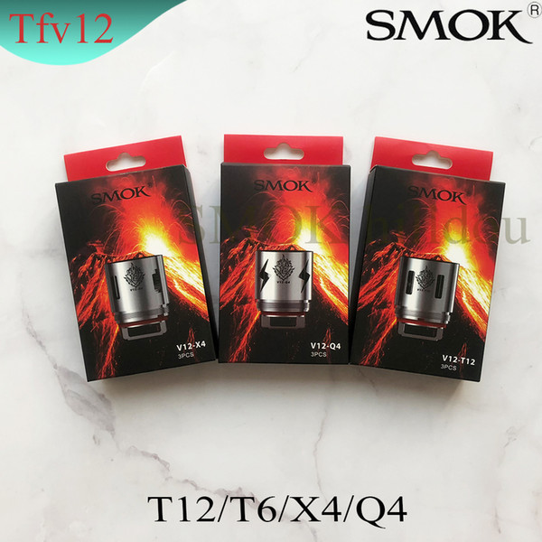100% Original SMOK TFV12 Tank Coil Head AB QR Code V12-T12 Duodenary 0.12ohm V12-T6 V12-T8 V12-Q4 V12-X4 Atomizer Core Genuine Smoktech
