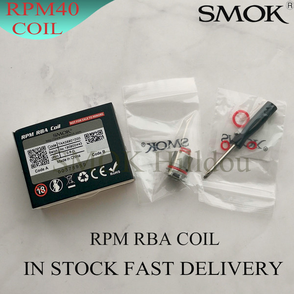 100% Original SMOK RPM RBA Coil Rebuildable Coil Deck with Built-in 0.6ohm DIY RPM40 RBA Coil for RPM40 Mod Pod Kits