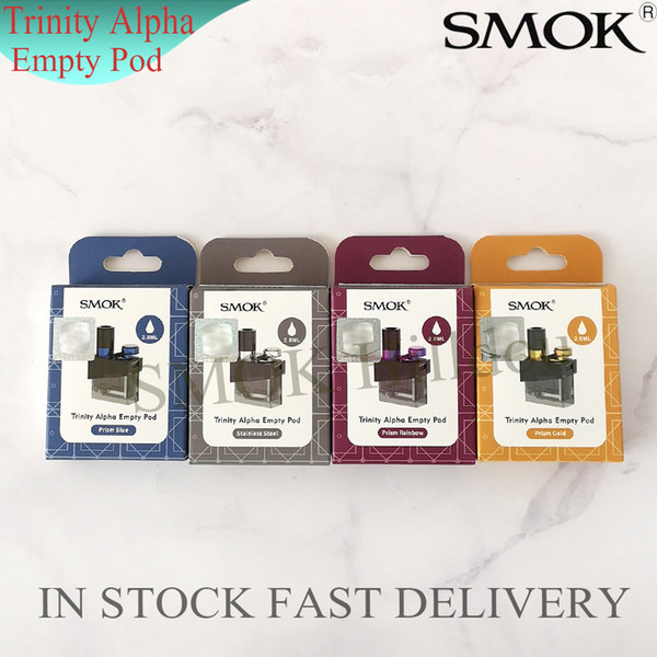 SMOK Trinity Alpha Empty Pod 2.8ml Capacity Cartridge no coil include With Push-up-type Filling Cap For Trinity Alpha Kit 100% Original