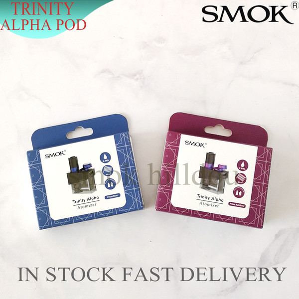 100% Authentic SMOK Trinity Alpha Empty Pod 2.8ML With Nord Mesh 0.6ohn Coil&Nord MTL 0.8ohm Coil for Trinity Alpha mod (it is empty)