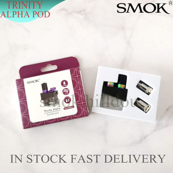 Authentic SMOK Trinity Alpha Empty Pod 2.8ML With Nord Mesh 0.6ohn Coil&Nord MTL 0.8ohm Coil for Trinity Alpha mod
