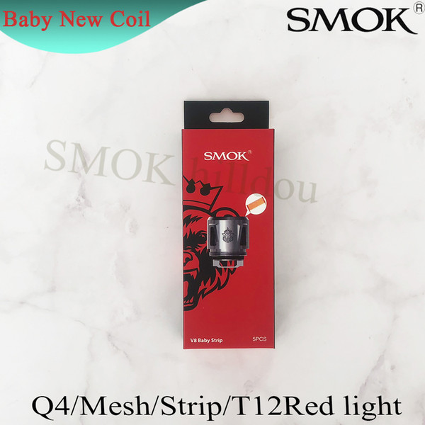 100%Authentic smok TFV8 Baby New Beast Coil Head V8 Baby Q4 Mesh Strip T12 Light T12 0.15ohm Coils For TFV12 Baby Prince Tank