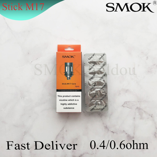Original smok Stick M17 Coil Head Replacement Coil 0.4ohm 0.6ohm Dual Core for M17 AIO Kit 100% Authentic