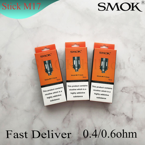 100% Original smok Stick M17 Coil Head Replacement Coil 0.4ohm 0.6ohm Dual Core for M17 AIO Kit IN STOCK DHL Free