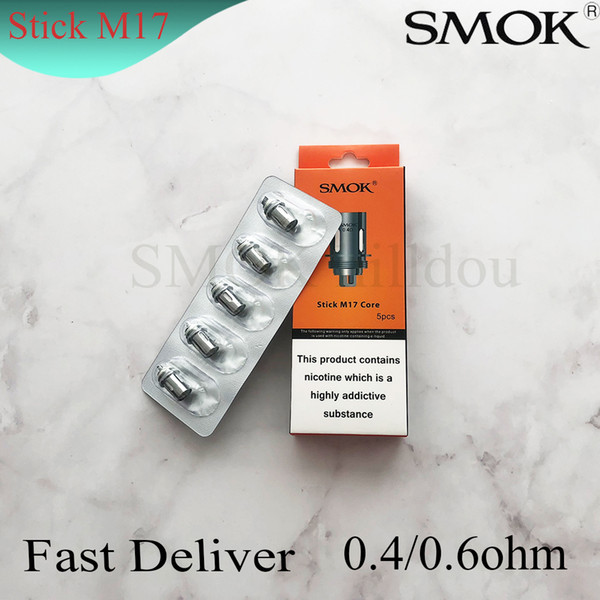 100% Original smok Stick M17 Coil Head Replacement Coil 0.4ohm 0.6ohm Dual Core for M17 AIO Kit