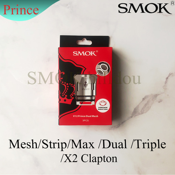 100%Original SMOK TFV12 Prince New Coils Head Strip Mesh Dual Triple Max Mesh X2 Clapton Replacement Core For TFV12 Prince Tank DHL Free