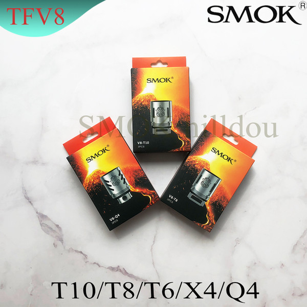 Authentic SMOK TFV8 Coil Head V8-T8 V8-T6 V8-Q4 V8-X4 V8-T10 Replacement Coils For TFV8 Cloud Beast Tank