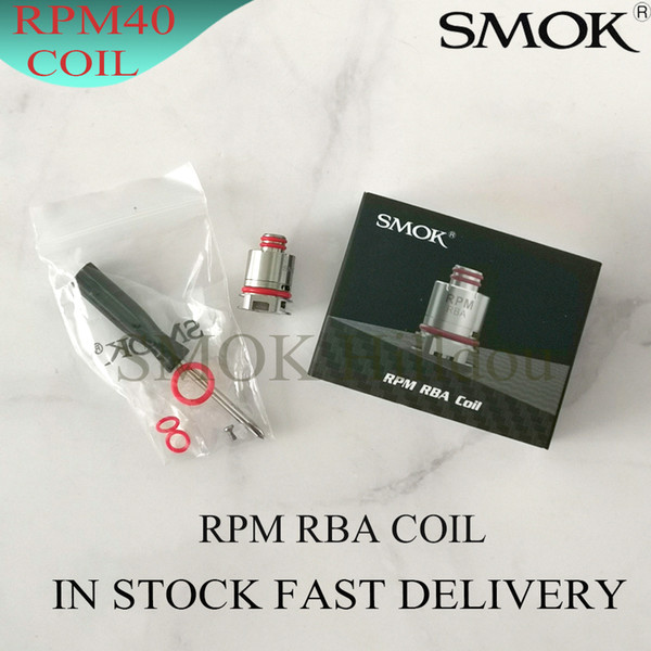100% Authentic SMOK RPM RBA Coil Rebuildable Coil Deck with Built-in 0.6ohm DIY RPM40 RBA Coil for RPM40 Mod Pod Kit