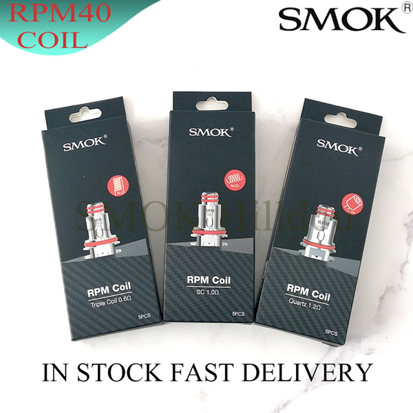 100% Authentic Smok RPM Coil RPM Mesh 0.4ohm & Triple 0.6ohm & Quartz 1.2ohm & SC 1.0ohm For RPM Pod Smok RPM40 Kit