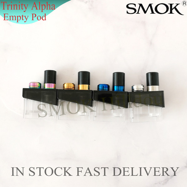 100% Original Smok Trinity Alpha Replacement Empty Pod Atomizer 2.8ml cartridge Fit With Nord MTL & Nord mesh coils For Trinity Alpha Kit