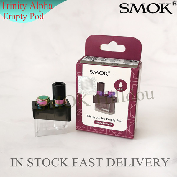 Authentic Smok Trinity Alpha Replacement Empty Pod Atomizer 2.8ml cartridge Fit With Nord MTL & Nord mesh coils For Trinity Alpha Kit