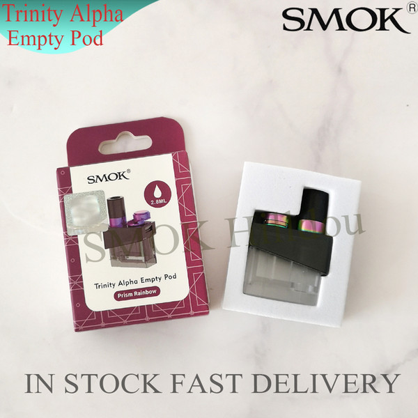 SMOK Trinity Alpha Empty Pod 2.8ml Capacity Cartridge no coil include With Push-up-type Filling Cap For Trinity Alpha Kit 100% Authentic