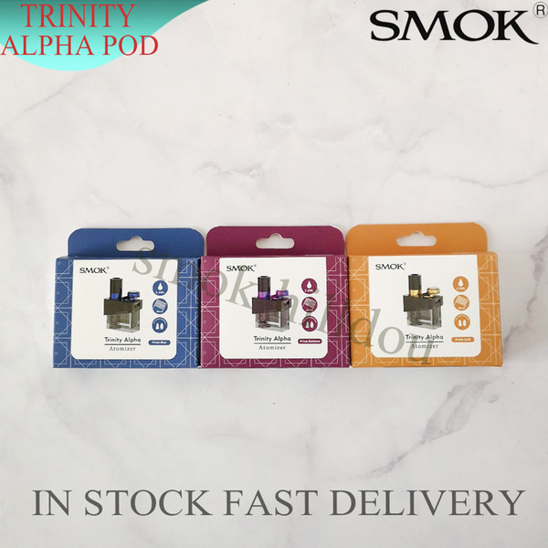 100% Original SMOK Trinity Alpha Empty Pod 2.8ML With Nord Mesh 0.6ohn Coil&Nord MTL 0.8ohm Coil for Trinity Alpha mod vs novo kit