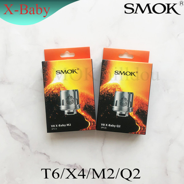 100% Authentic AB Code smok TFV8 X-Baby Coil Head Q2 M2 X4 T6 Baby Beast Brother Replacement Coil DHL Free