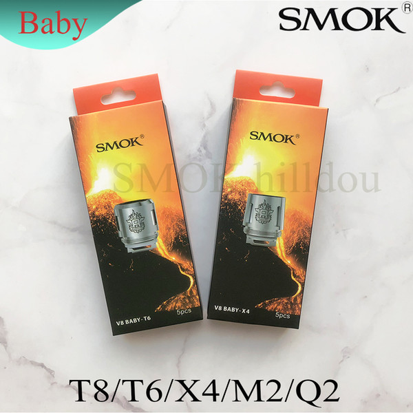 Original SMOK TFV8 Baby Coil Head Replacment T8 X4 T6 Q2 M2 Beast Coil Engine Core for H PRIV Mini 50w Kit