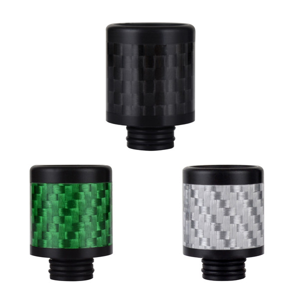 WOLFTEETH Anti-Scald Carbon Fiber Plus Resin 510 Drip Tip Mouthpieces Electronic Cigarette Vape Tank Vaping Device Black Green White 1249